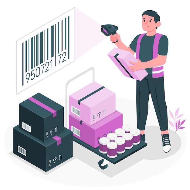 tracking inventory with help of barcode scanners and RFID tags